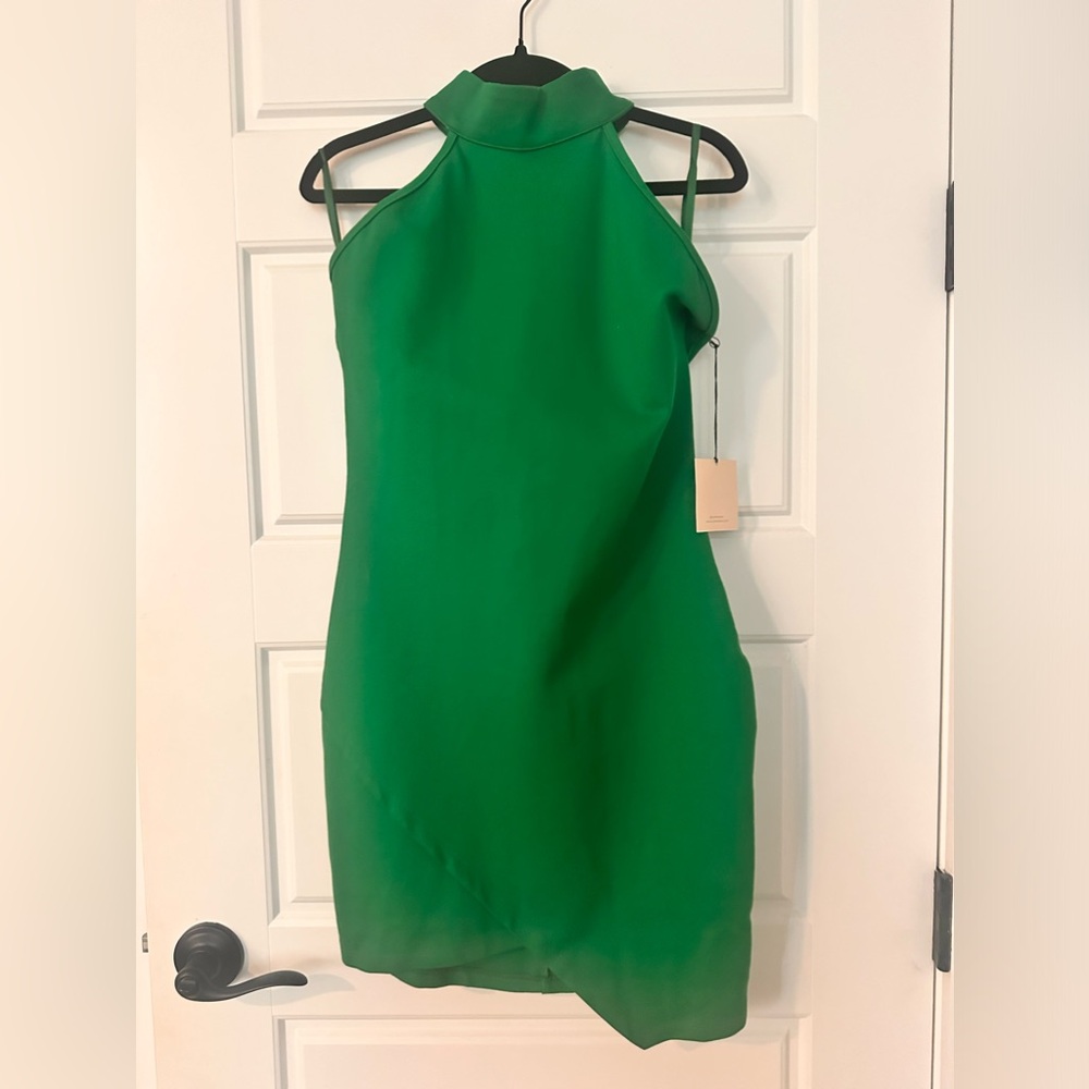 superdown Green Halter Neck Bodycon Dress
